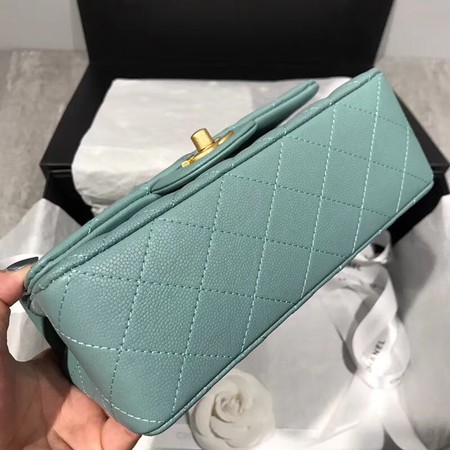 Chanel Flap Shoulder Bag Original Caviar Leather CF1116 light green