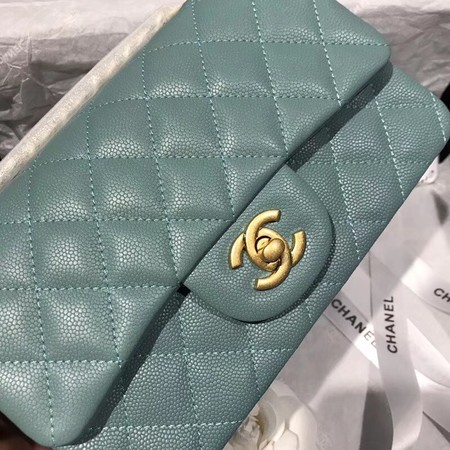 Chanel Flap Shoulder Bag Original Caviar Leather CF1116 light green