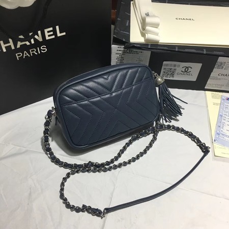 Chanel Original Sheepskin Leather Shoulder Bag 22500  Royal Blue