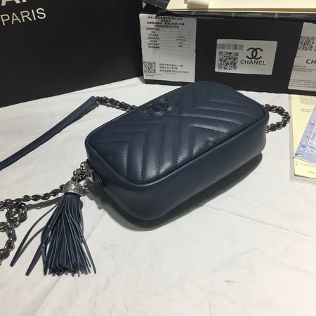 Chanel Original Sheepskin Leather Shoulder Bag 22500  Royal Blue