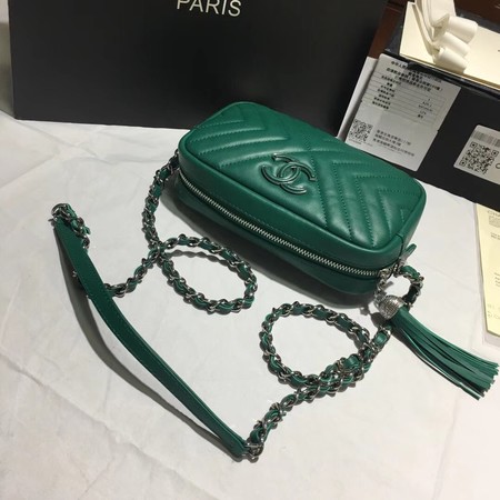 Chanel Original Sheepskin Leather Shoulder Bag 22500 green