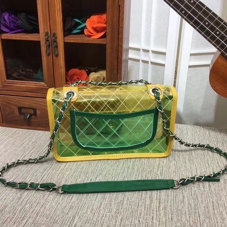 Chanel CC PVC flap bag 1112M Shoulder Bag green