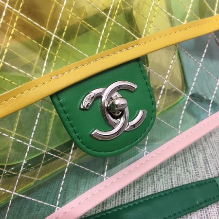 Chanel CC PVC flap bag 1112M Shoulder Bag green