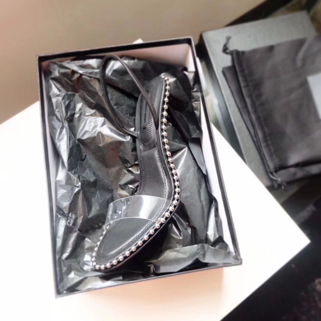 Alexander wang 90mm Sandal Leather 4453 Black