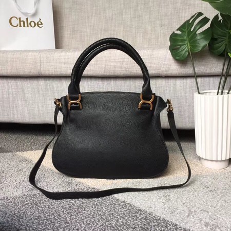 Chloe Marcie original Calfskin Leather Top Handle Bag 166320 black