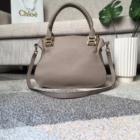 Chloe Marcie original Calfskin Leather Top Handle Bag 166320 grey