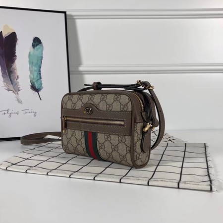 Gucci GG canvas ophidia supreme small shoulder bag PVC 517350 brown