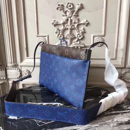 Louis Vuitton Original Monogram Canvas SMALL POUCH 43854 blue