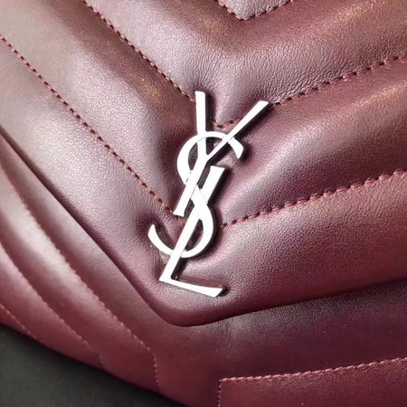 Yves Saint Laurent Leather Cross-body Shoulder Bag 2829 red