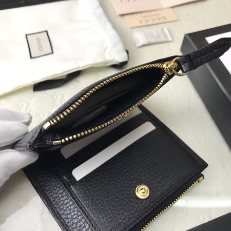 Gucci Calfskin Leather Wallet 474747 black