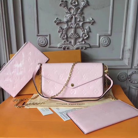 Louis Vuitton Original Monogram Vernis Pochette Felicie GM M61267 pink
