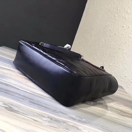 Yves Saint Laurent Original Calfskin Leather NIKI SHOPPING BAG 5569 Black