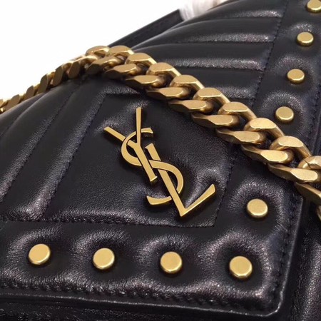 Yves Saint Laurent Original Calfskin Leather Tote Bag 2802 Black