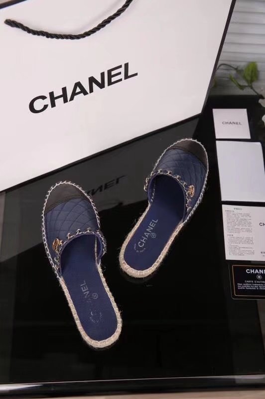 Chanel Slippers CH2284TZ dark blue