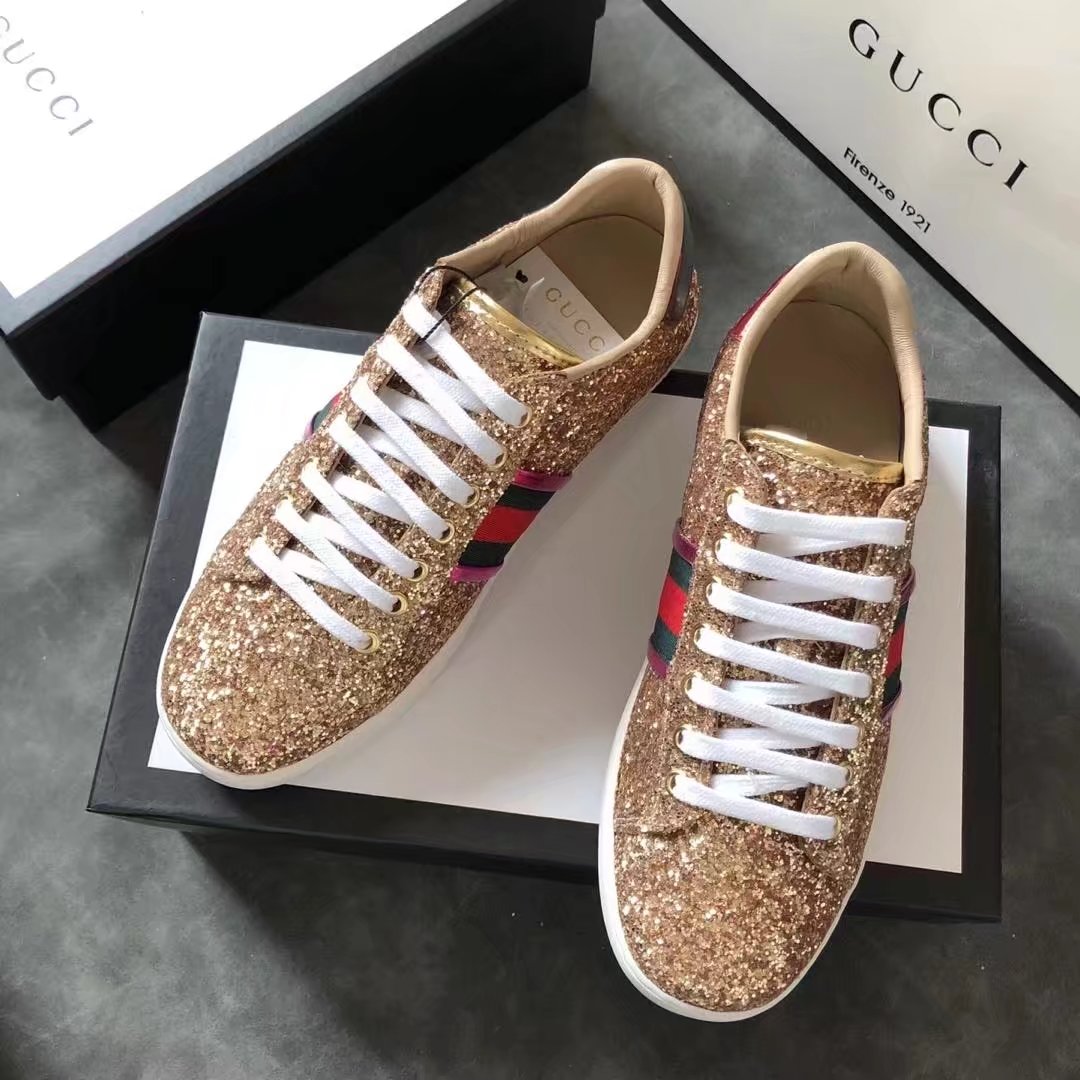 Gucci women shoes GG1303H gold