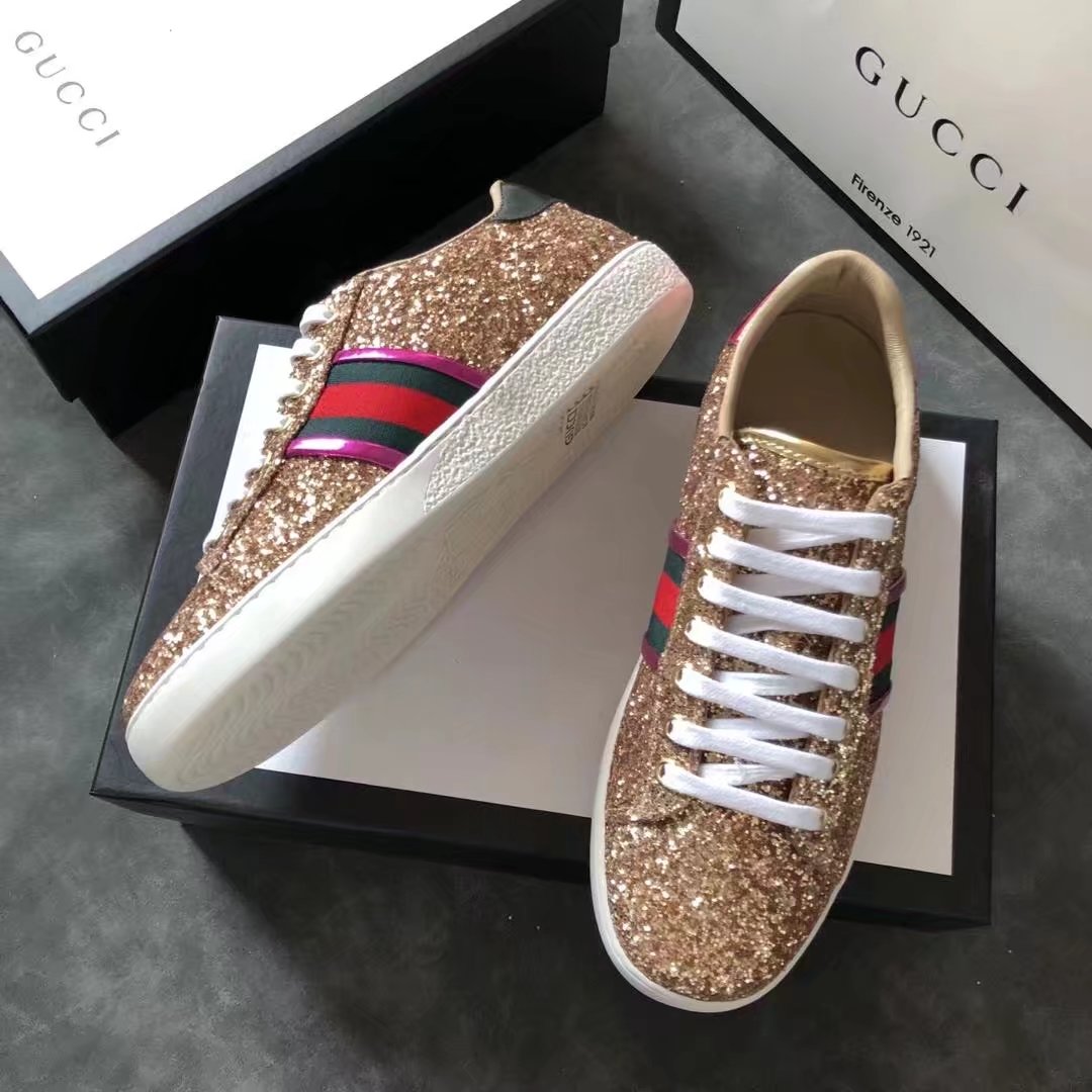 Gucci women shoes GG1303H gold