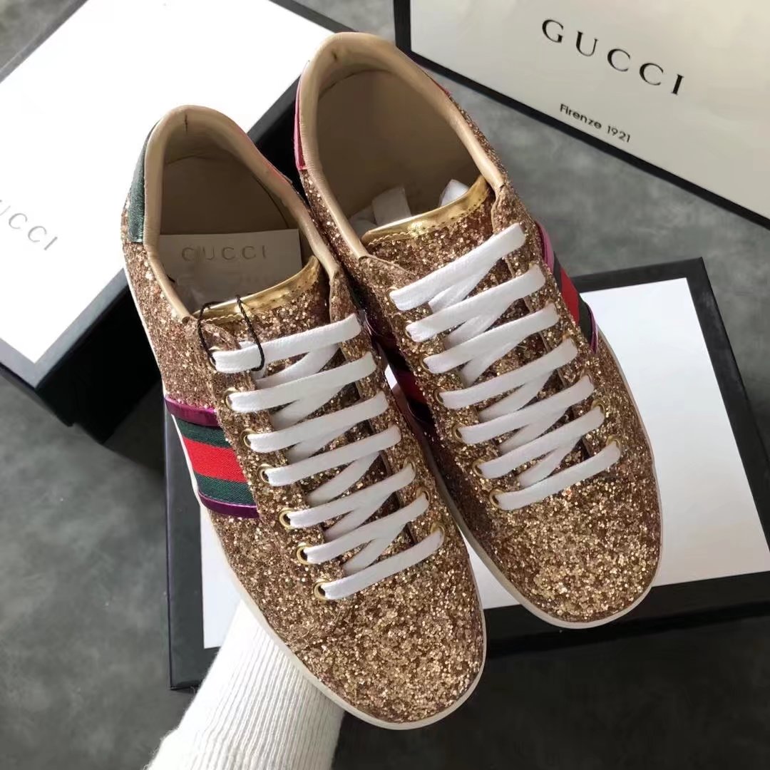 Gucci women shoes GG1303H gold