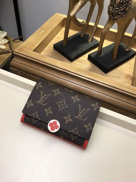 Louis Vuitton Monogram Canvas Original leather Wallet 64587 red