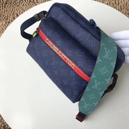 Louis Vuitton Original Monogram Canvas Original MESSENGER M43843 blue