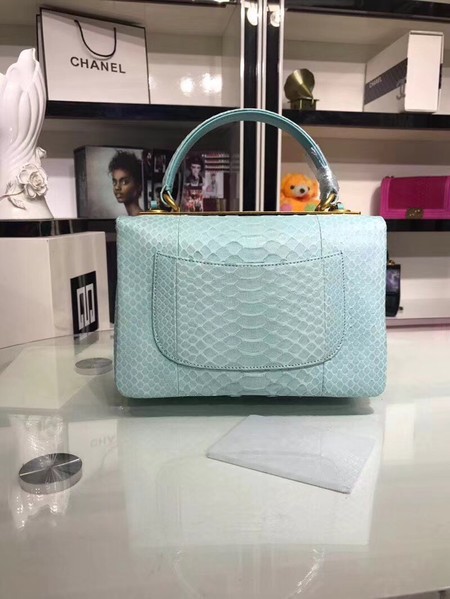 Chanel Original Snake skin Leather Tote Bag A92236 Light blue