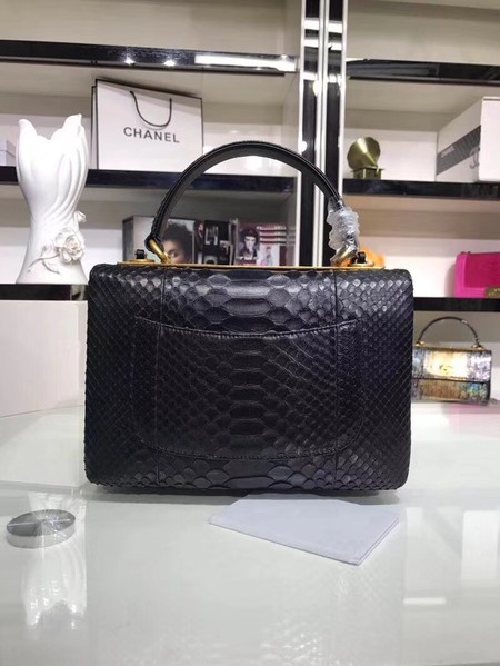 Chanel Original Snake skin Leather Tote Bag A92236 black