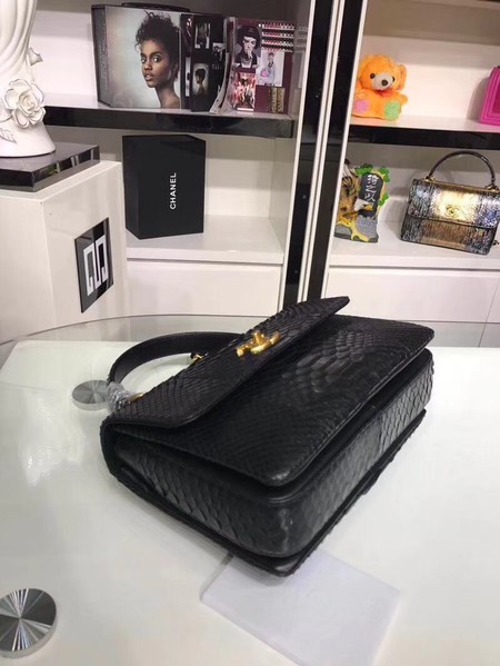 Chanel Original Snake skin Leather Tote Bag A92236 black