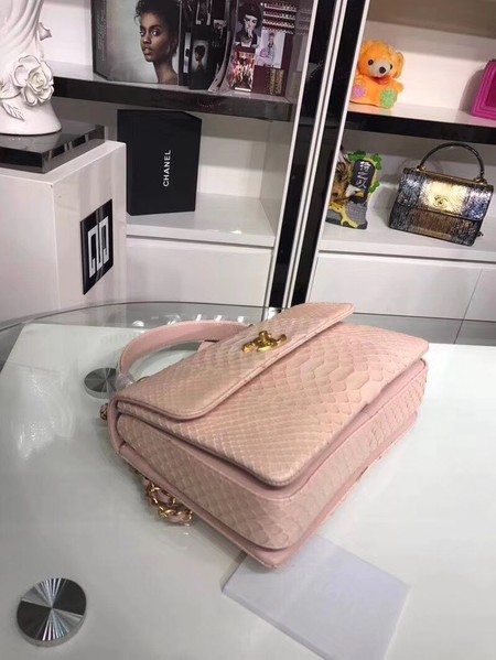 Chanel Original Snake skin Leather Tote Bag A92236 pink