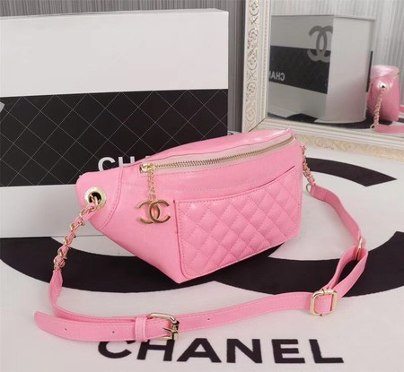 Chanel Sheepskin Leather Waist Bag 94103 pink