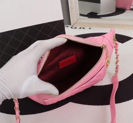Chanel Sheepskin Leather Waist Bag 94103 pink