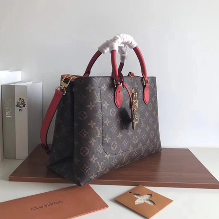 Louis Vuitton Original Monogram Canvas Original TOTE FLEUR 43551 Red