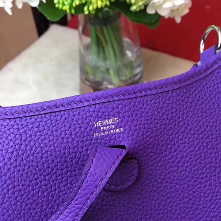 Hermes Evelyne mini 17cm Messenger Bag Original Calf Leather H1187 purple