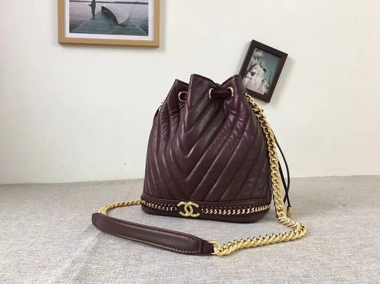 Chanel Sheepskin Leather Shoulder Bag 1125 red