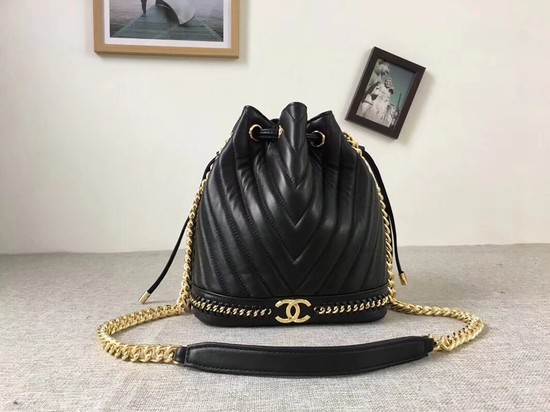 Chanel Sheepskin Leather Shoulder Bag 1125 black