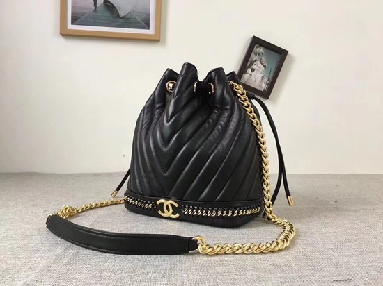 Chanel Sheepskin Leather Shoulder Bag 1125 black