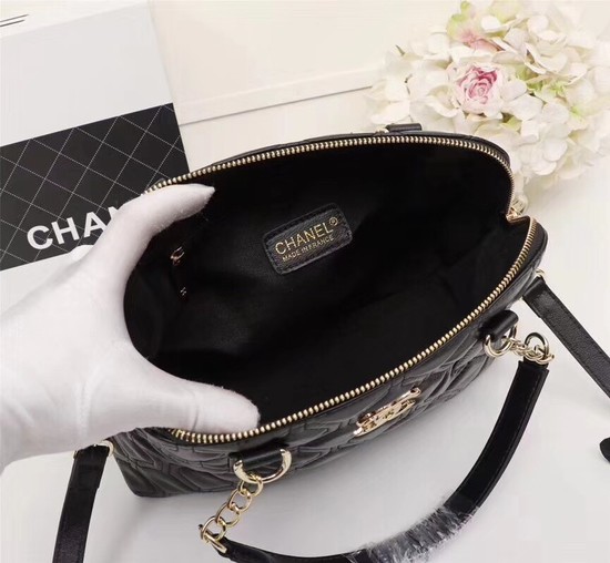 Chanel Sheepskin Leather Shoulder Bag 55698 black