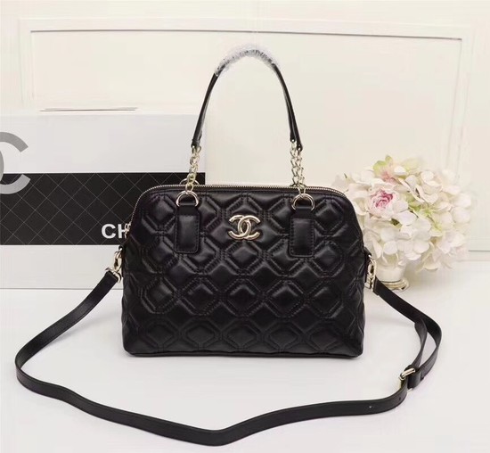 Chanel Sheepskin Leather Shoulder Bag 55698 black