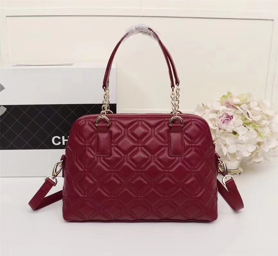 Chanel Sheepskin Leather Shoulder Bag 55698 red