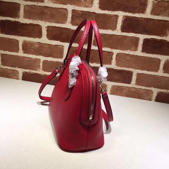 Gucci Calfskin Leather Small Tote Bag B341504 red