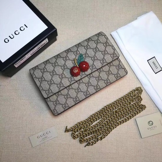 Gucci GG canvas small shoulder bag PVC 481291 Cherry