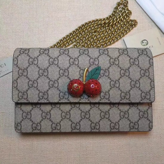 Gucci GG canvas small shoulder bag PVC 481291 Cherry
