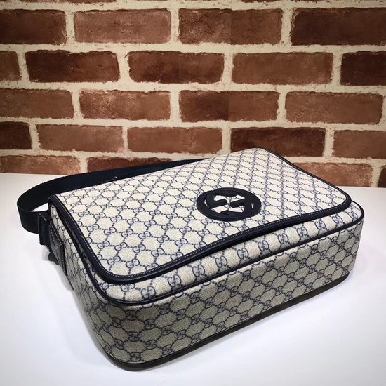 Gucci PVC GG Canvas Messenger Bag 222291 blue