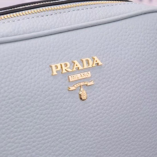 Prada Calfskin Leather Shoulder Bag 1BH082 Light blue