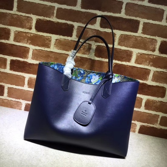 Gucci Reversible GG Leather Tote Bags 368568 Geranium blue