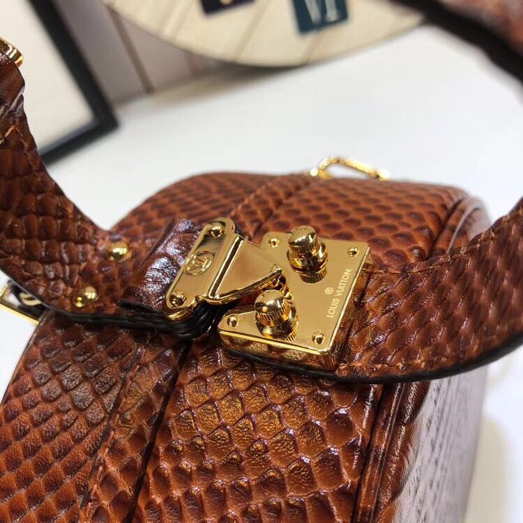 Louis Vuitton Snake skin  PETITE BOITE CHAPEAU M43510 brown