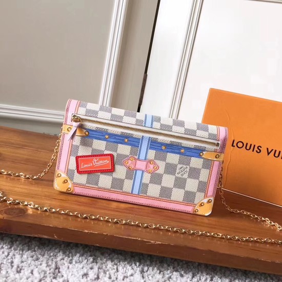 Louis Vuitton Pochette Weekend original Damier Azur Canvas N60108