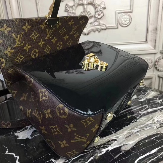 Louis Vuitton Original Monogram Vernis Tote Bag CHERRYWOOD 53352 black