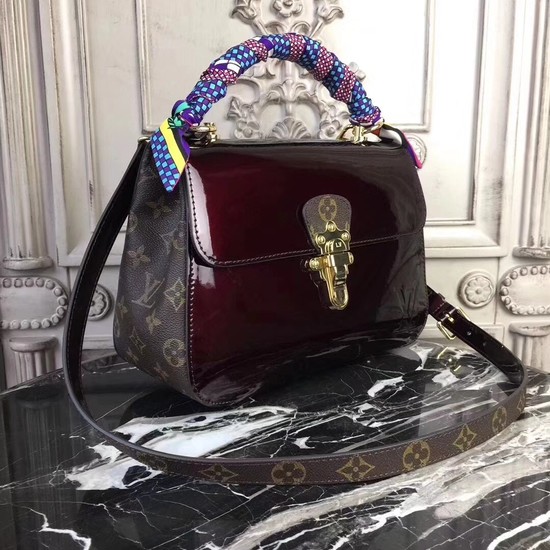 Louis Vuitton Original Monogram Vernis Tote Bag CHERRYWOOD 53352 purple