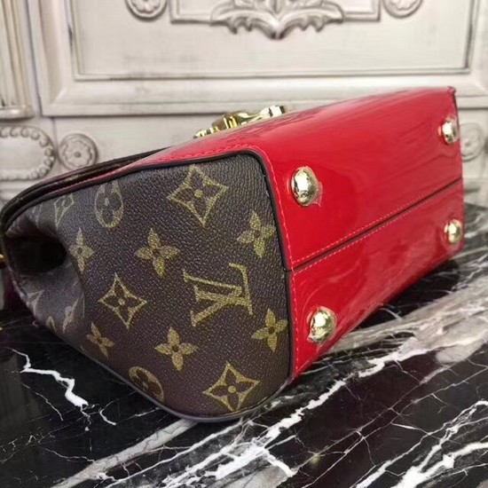 Louis Vuitton Original Monogram Vernis Tote Bag CHERRYWOOD 53352 red