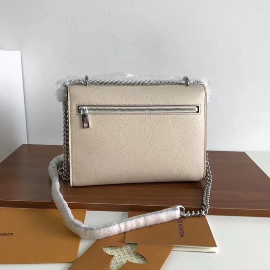 Louis vuitton Original Leather Evening Bag Clutch Love Note MYLOCKME BB 53080 cream