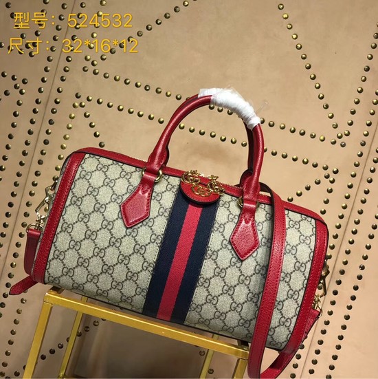 Gucci GG canvas ophidia top quality tote bag 524532 red